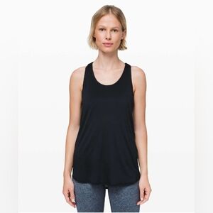 Lululemon Essential Tank Pleated *Jersey Black Size 10